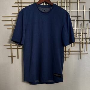 Adidas Blue French Terry Crew Neck Athletic Tee Men's M